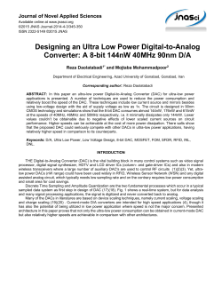 Designing an Ultra Low Power Digital-to-Analog Converter