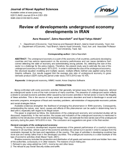 Review of developments underground economy