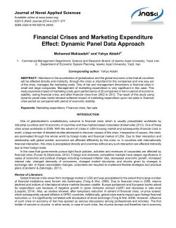 Financial Crises and Marketing Expenditure Effect