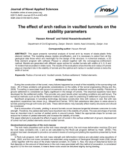 The effect of arch radius in vaulted tunnels on the stability