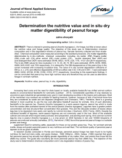 Determination the nutritive value and in situ dry matter