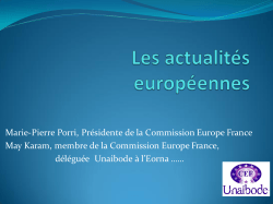 Commission Europe france - JNEP 2015 Lyon 20, 21, 22 mai 2015