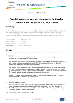 Swedish consumer product company is looking for manufacturer of