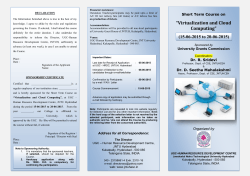 âVirtualization and Cloud Computingâ - ASC -JNTU