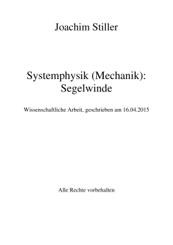 Systemphysik (Mechanik): Segelwinde