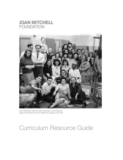 Curriculum Resource Guide - Joan Mitchell Foundation