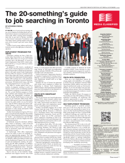 The 20-something`s guide to job searching in Toronto