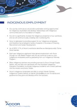 IndIgenous employment - Jobs at Accor Australia