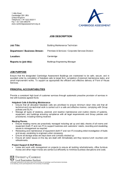 Job Description - Cambridge Assessment