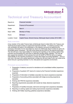 Role Profile - Edinburgh Airport Careers