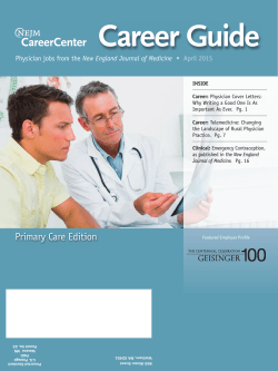 Career Guide Primary Care 2015