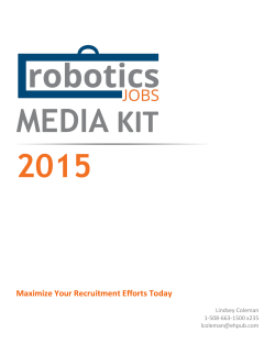 Advertise - Jobs in Robotics