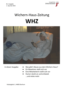 Wichern-Haus-Zeitung MÃ¤rz 2015