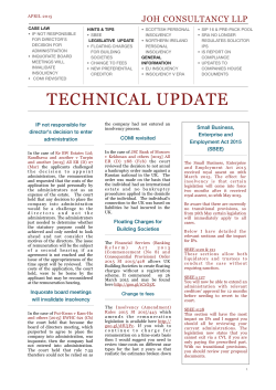 Technical Update 4 2015