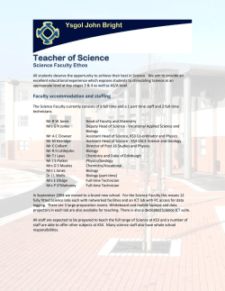 Teacher of Science - Ysgol John Bright