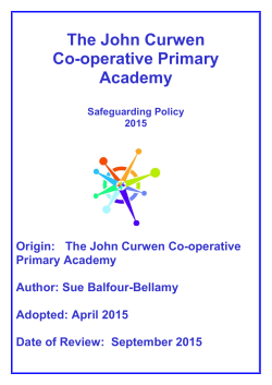Safeguarding - John Curwen