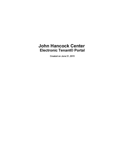 John Hancock Center`s Tenant Handbook