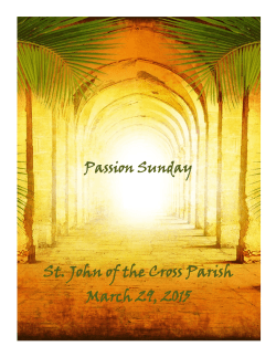 March 29 Bulletin, Palm Sunday - St. John of the Cross Parish