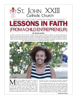LESSONS IN FAITH - St. John XXIII Catholic Church
