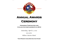 Annual Awards Ceremony - Austin Fire Department
