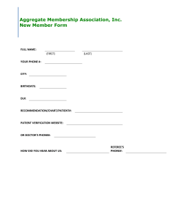 Aggregate Membership Association, Inc. New Member Form