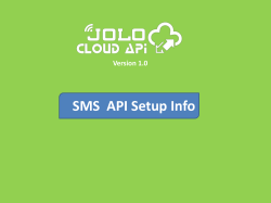 SMS API Setup Info