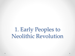 Early Peoples, Neolithic Revolution and Early