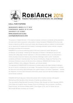 RobArch2016_Call for Papers_Workshops
