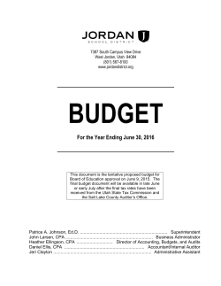 2015-16 Tentative Budget Book