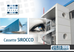 Cassette SIROCCO - JORIS IDE FACADE