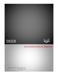 DEER: Four Nutrition Rules for Beginners