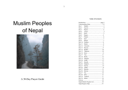 Muslim Peoples of Nepal