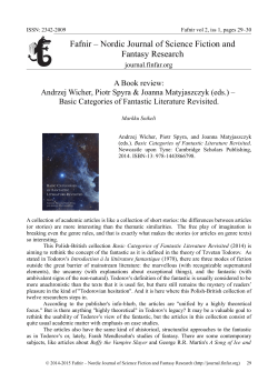 PDF - Fafnir â Nordic Journal of Science Fiction and Fantasy Research
