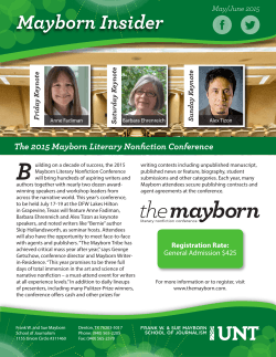Mayborn Insider May-June 2015 PDF