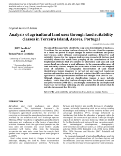 Analysis of agricultural land uses through land suitability classes in