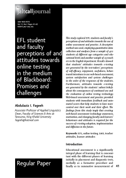 Regular Paper EFL student and faculty