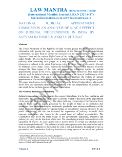 national judicial appointment commission an analysis of njac`s effect