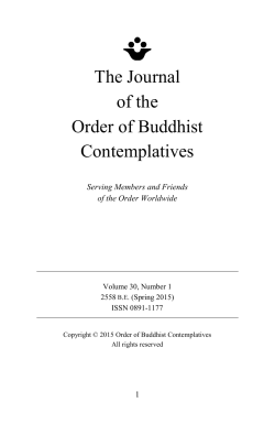 PDF - Journal of the Order of Buddhist Contemplatives