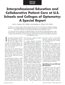 Interprofessional Education and Collaborative Patient Care at U.S.