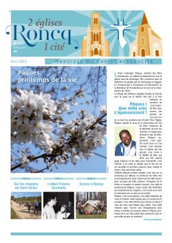 NÂ° 171 - Avril 2015 - Journal Paroissial Roncq