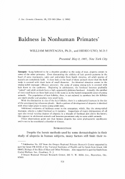 Baldness in Nonhuman Primates