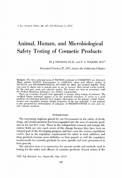 Animal, Human, and Microbiological Safety Testing of
