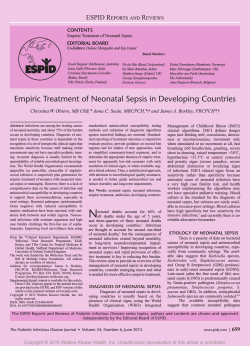 Empiric Treatment of Neonatal Sepsis in