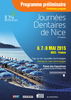 Consulter en ligne - JournÃ©es Dentaires de Nice