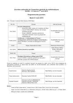 Programme du sÃ©minaire - JournÃ©es nationales de l`inspection