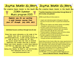 JOMA Summer Music program 2015