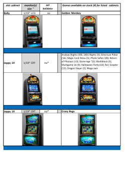 slot cabinet monitor(s) size `` Games available on stock