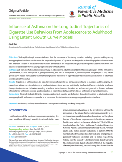 Influence of Asthma on the Longitudinal Trajectories of Cigarette