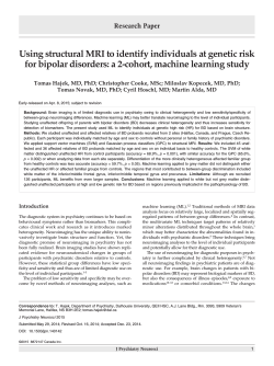 Using structural MRI to identify individuals at genetic risk for bipolar
