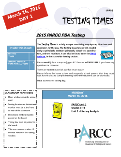 Testing Times â March 16 2015 PARCC â Day 1_1